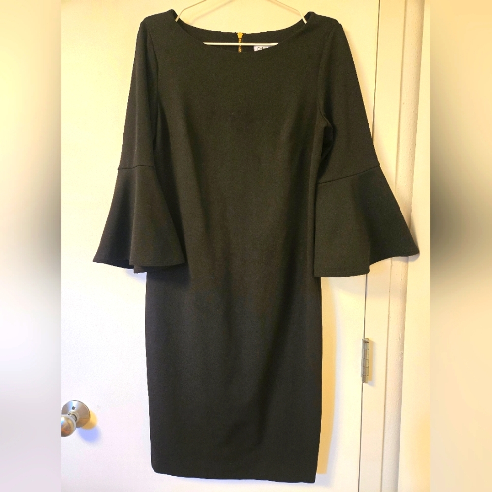 EUC Calvin Klein Black Bell-Sleeved Dress